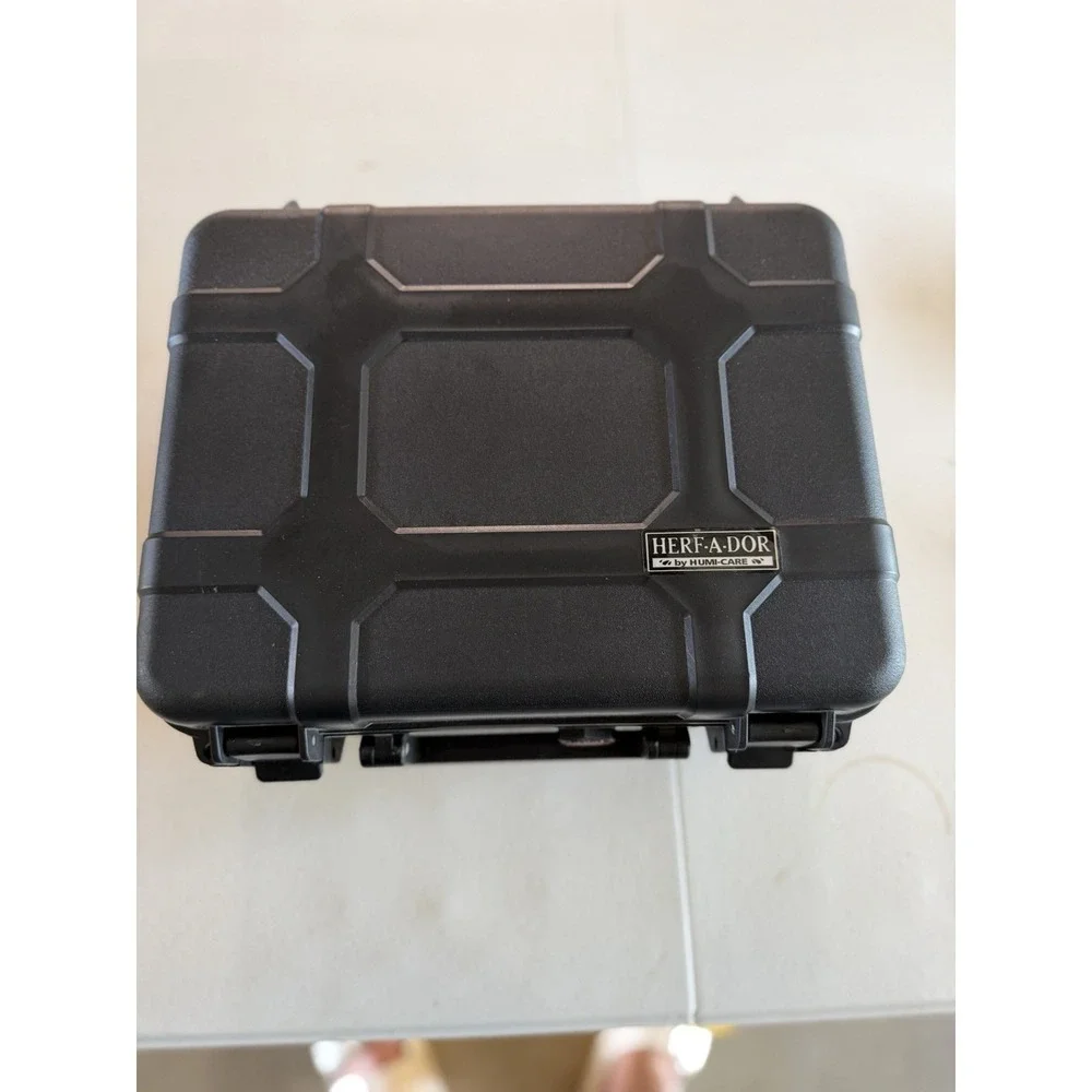 HERF-A-DOR by Humi-Care Travel Cigar Humidor Case - Black